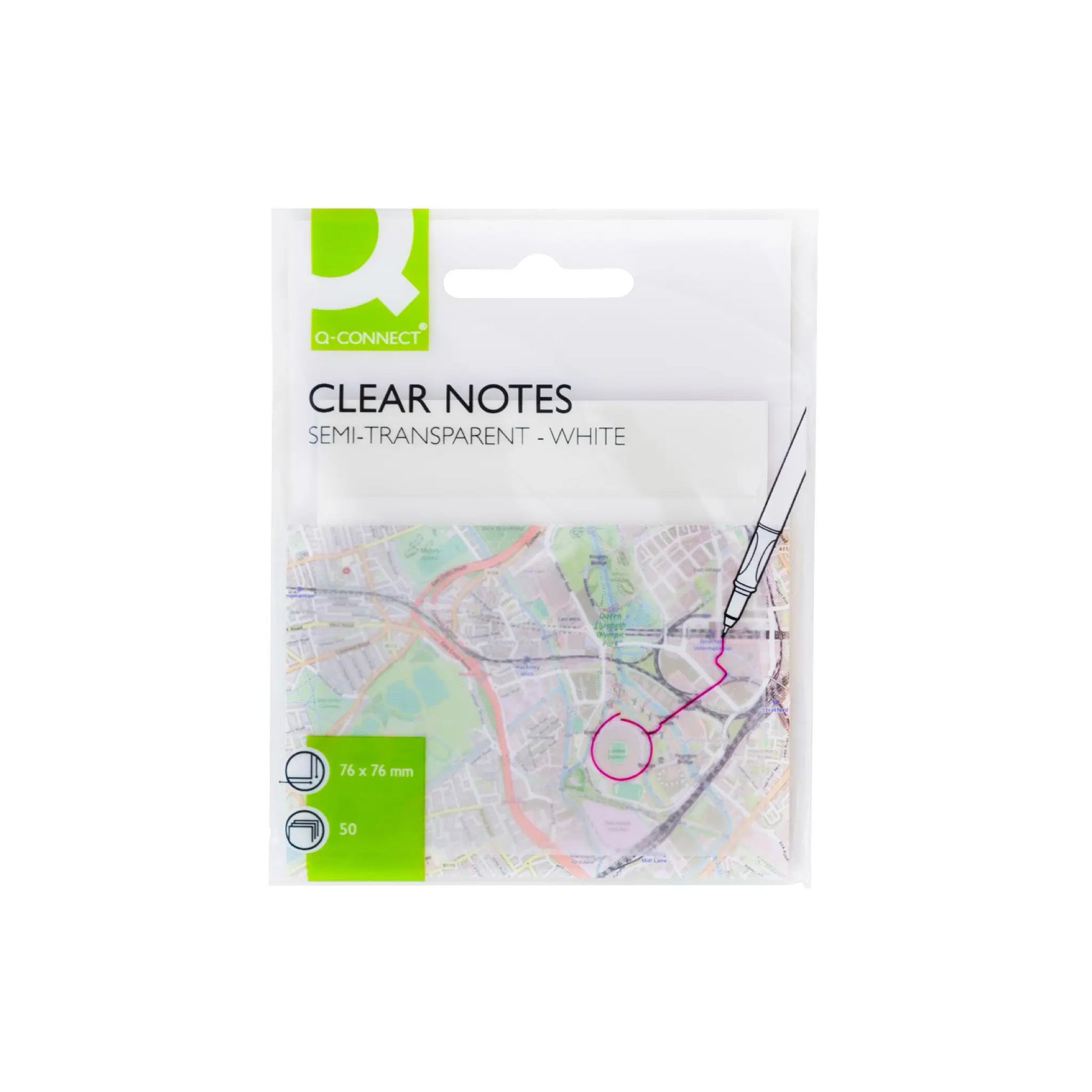 Q-Connect Haftnotizen – 76×76 mm – weiss, 50 Blatt