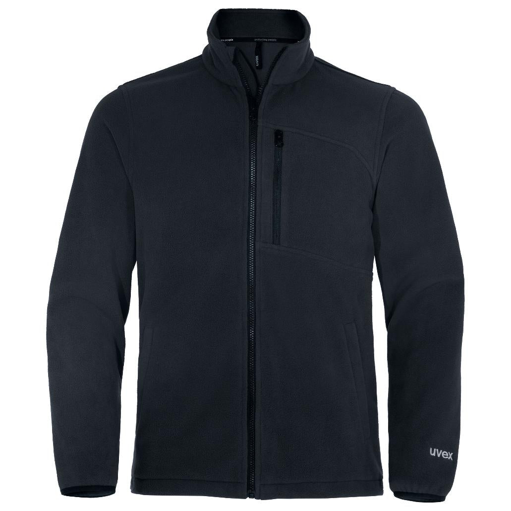 Uvex Fleecejacke suXXeed craft – L – Schwarz, Fleece, 260 g/m², Reissverschluss