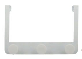 Spirella Haken – 30×4,4×20 cm, Edelstahl/ABS, Weiss, 3 Haken