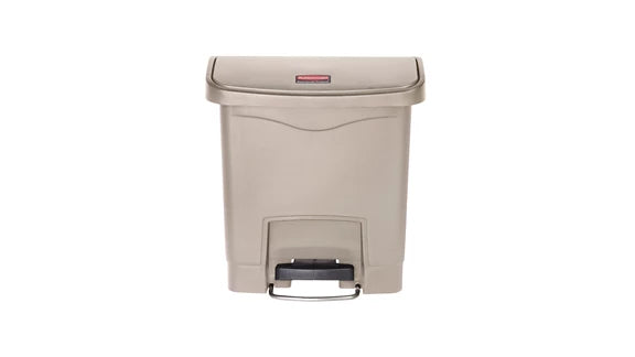 Rubbermaid Slim Jim Treteimer – 15,1 l – Kunststoff (PE), rechteckig – beige