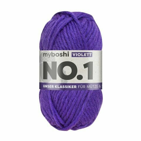 myBoshi Nr. 1 Wolle Violett – 50 g, 55 m, Nadel 6 mm, 70% Polyacryl/30% Schurwolle