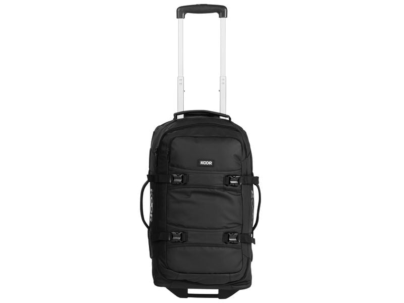 KOOR Handgepäck-Trolley JIIBS 50 – 50 l, Weichschale rPET, 2 Rollen, Schwarz, 32 × 55 × 24 cm