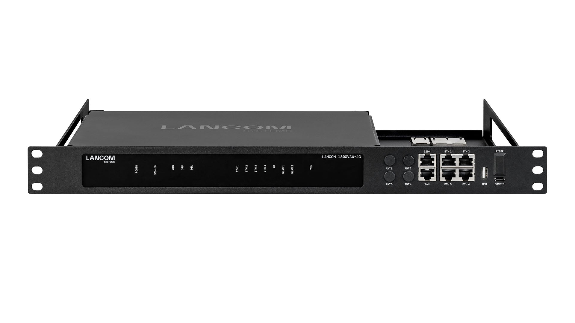LANCOM Systems LANCOM Rack Mount Plus – Montagehalterung – für LANCOM 1803VAW-5G, 1803VAW, 1803VA-5G und andere, 1U, Schwarz