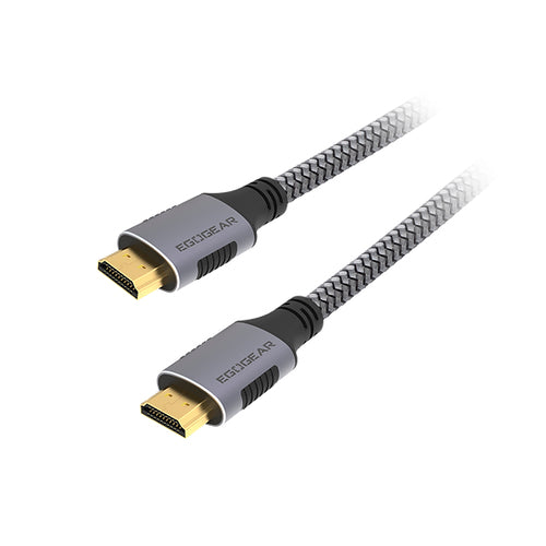 EgoGear HDMI Kabel HDMI 2.1 8K 60 Hz – 2 m – geflochten – Grau