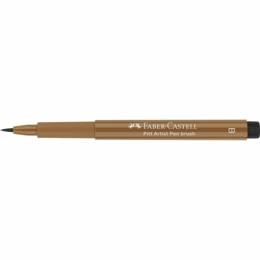 Faber-Castell Pitt Artist Pen Brush Pinselstift – Pinselspitze, 2,5 mm, pigmentiert, wasserfest, braun