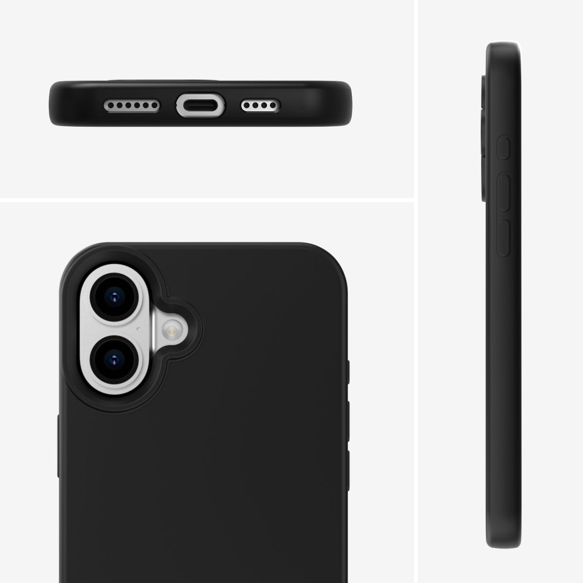4smarts Backcover – für Apple iPhone 16, MagSafe, Silikon, Schwarz