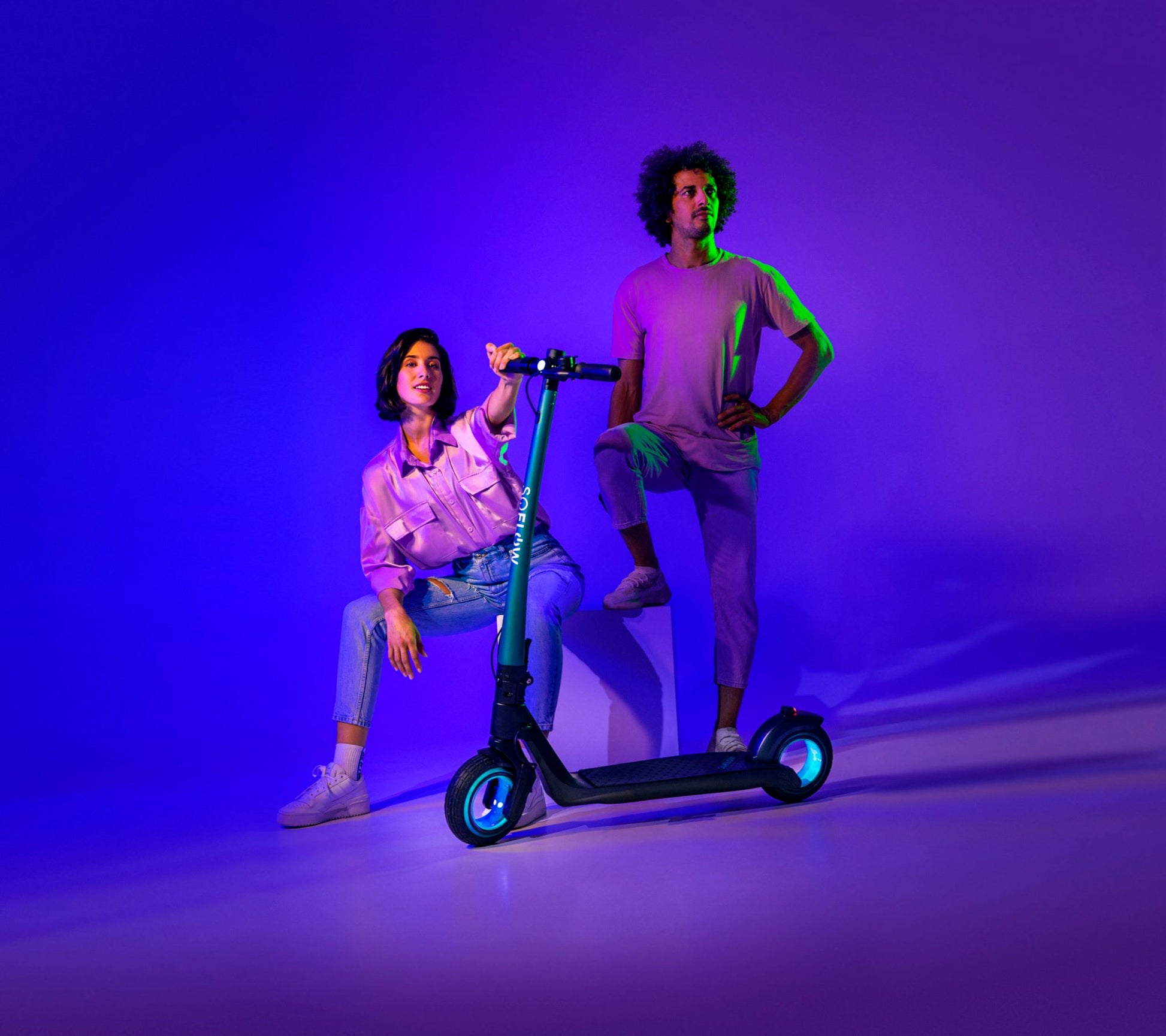 So-Flow So Flow SO X – E-Scooter – 350 W, 8,5", 20 km/h, Reichweite bis 35 km, 374,4 Wh, schwarz/türkis