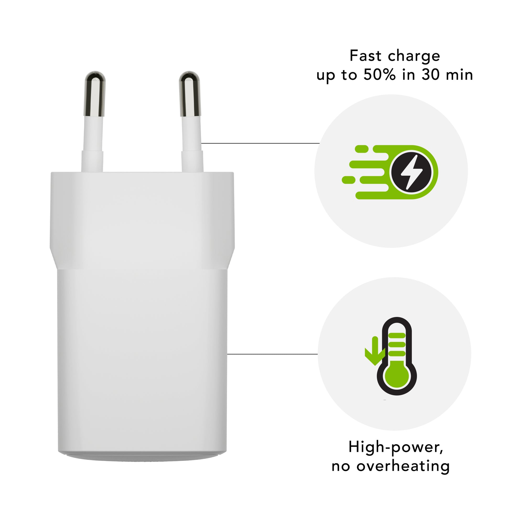 dbramante1928 re-chargePro USB-Ladegerät 18 W – USB-A×1 – PD, EU-Stecker (Typ C), weiss