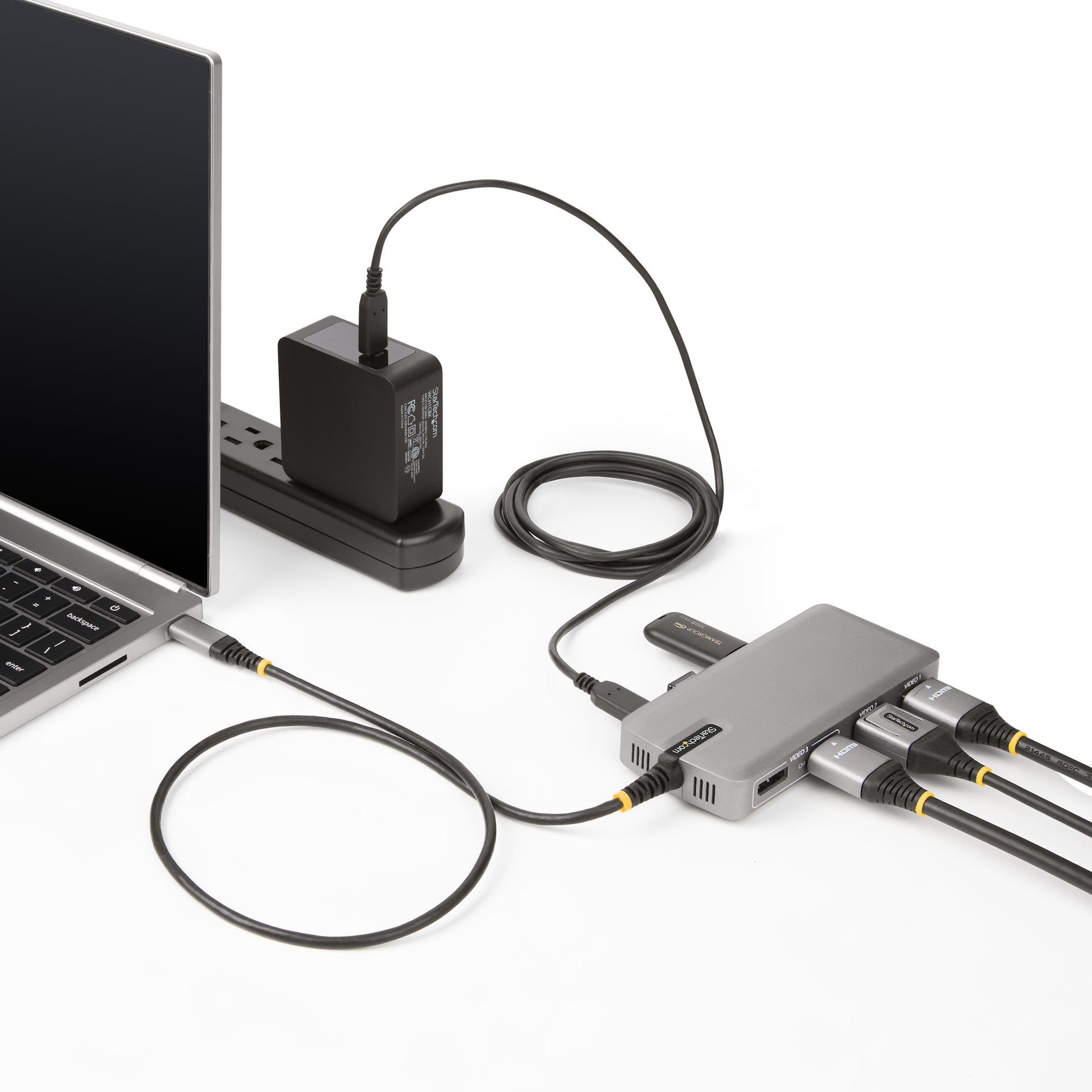StarTech.com Multiport-Adapter – USB-C, 2× DP, 2× HDMI, 3× USB-A, 1× USB-C, 100 W PD, für Windows/ChromeOS
