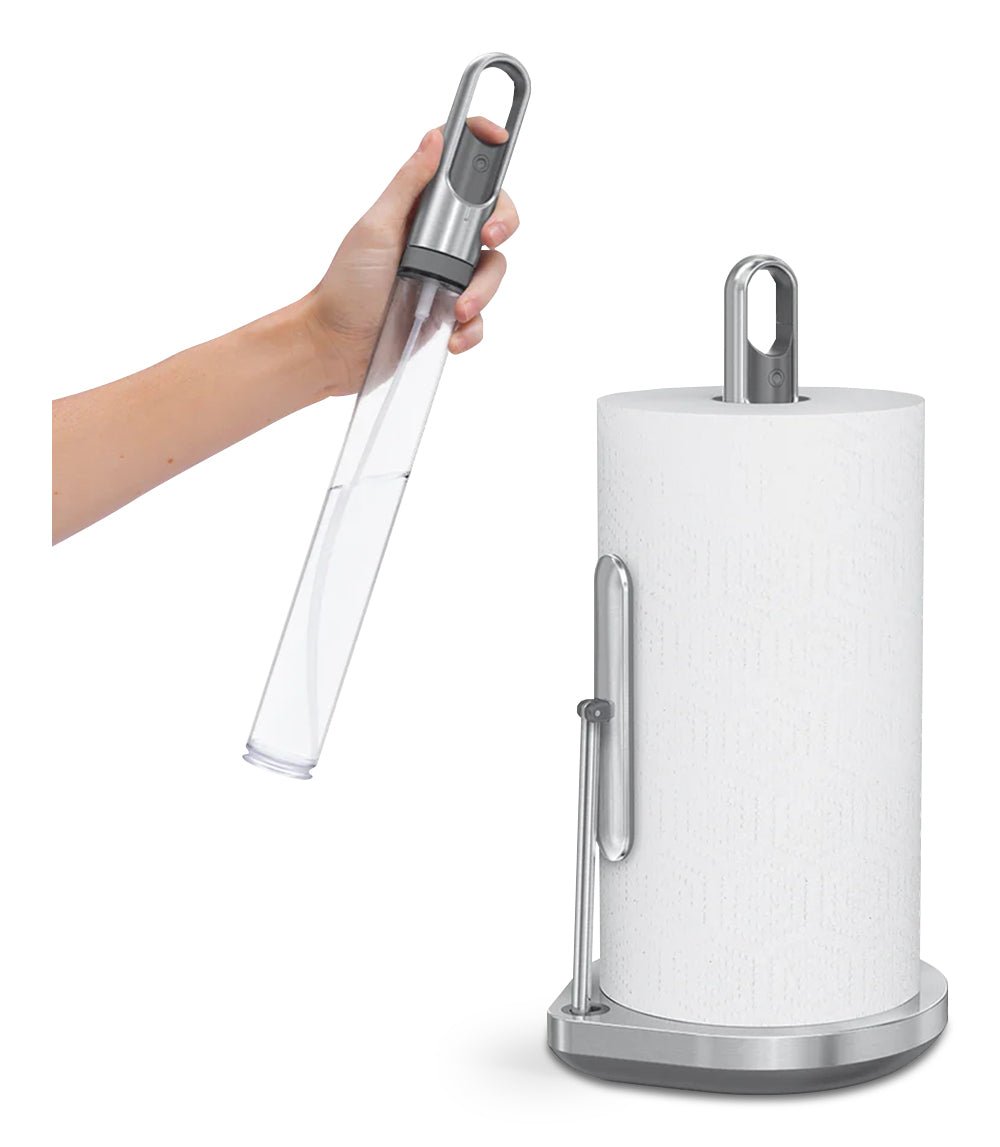 simplehuman Küchenrollenhalter Edelstahl, 20,6 × 18 × 38,1 cm, silber