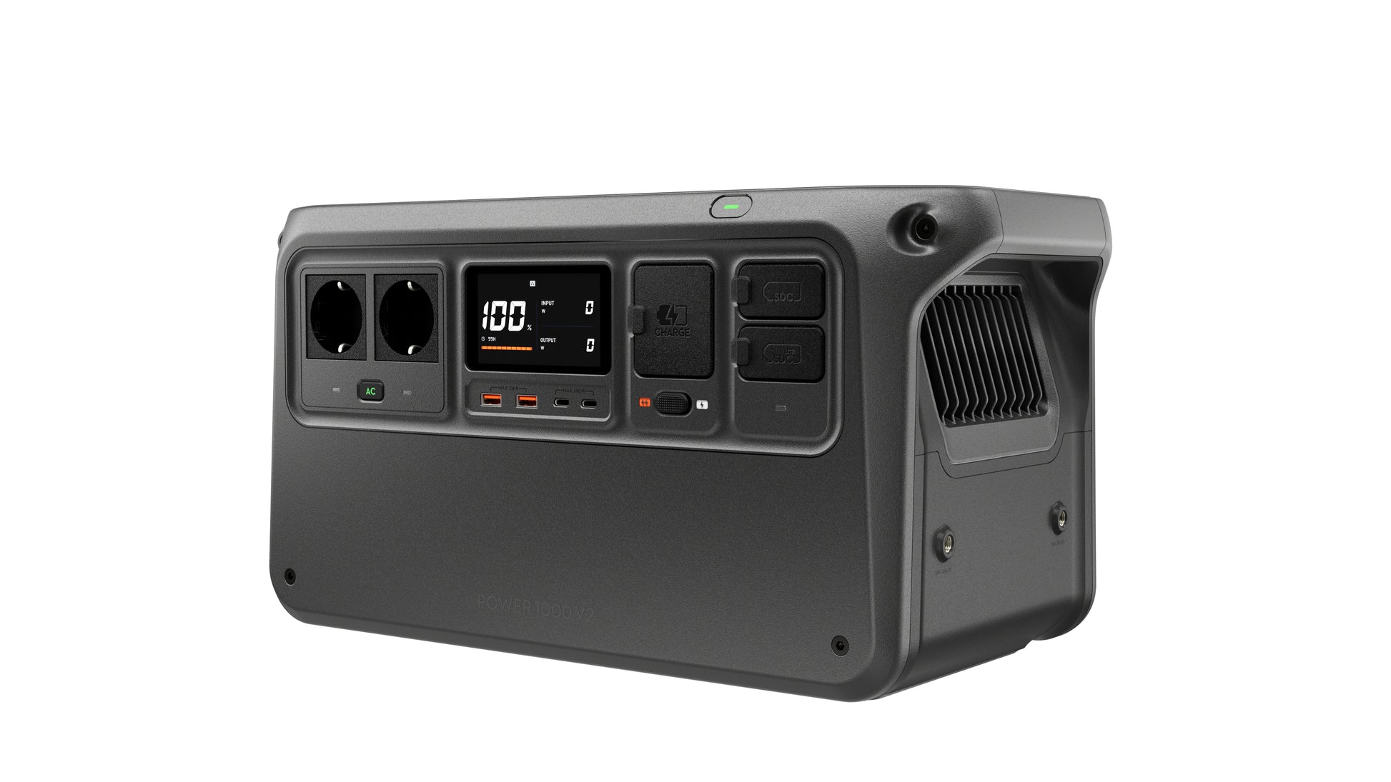 DJI Power 1000 V2 – Powerstation, 1024 Wh, 2600 W AC, LiFePO4, 6× AC, LCD, Wireless Charger