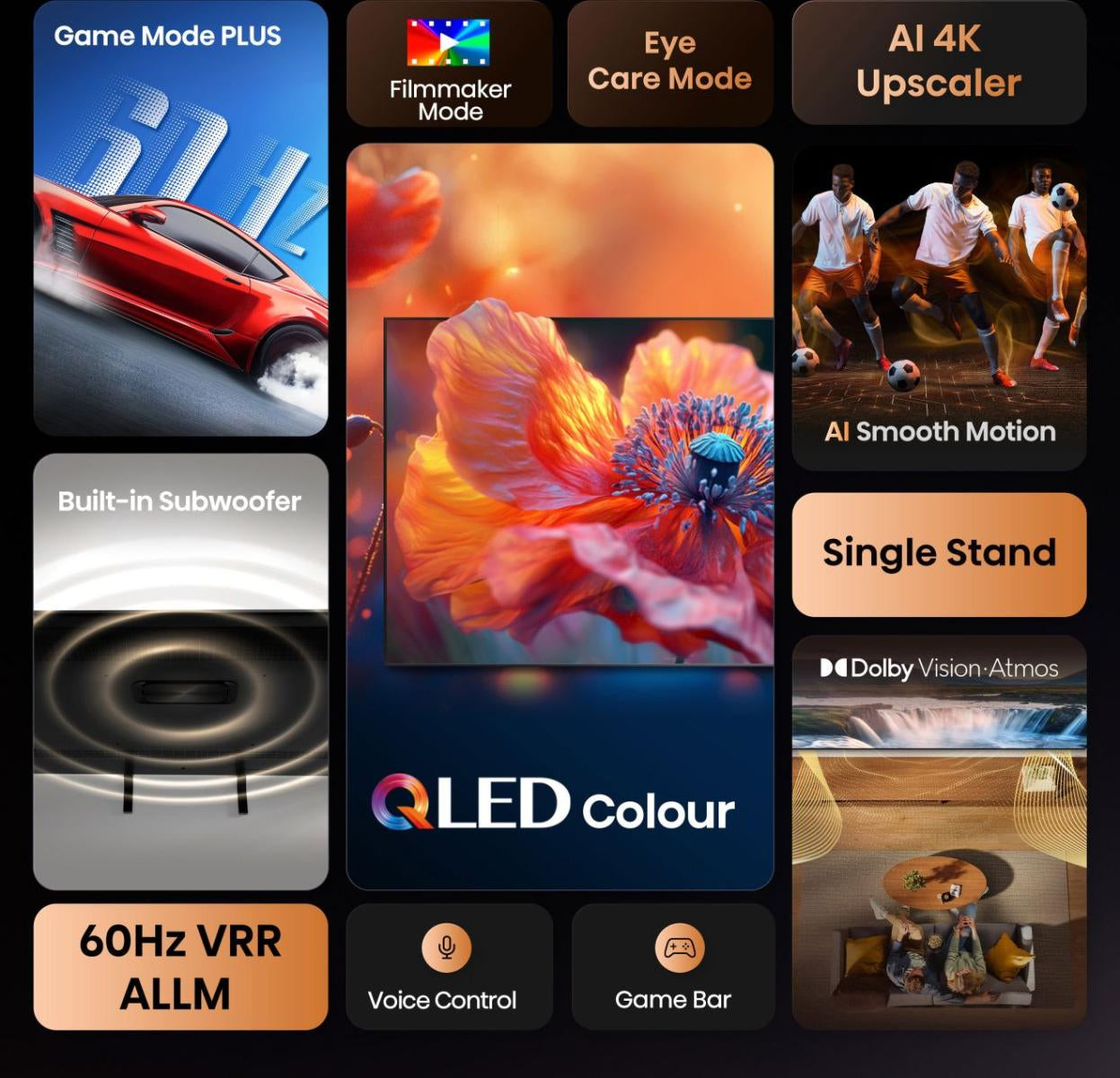 Hisense 55A7Q – 55" TV – 4K UHD – QLED – VIDAA – 60 Hz – Dolby Vision, HDR10, HLG