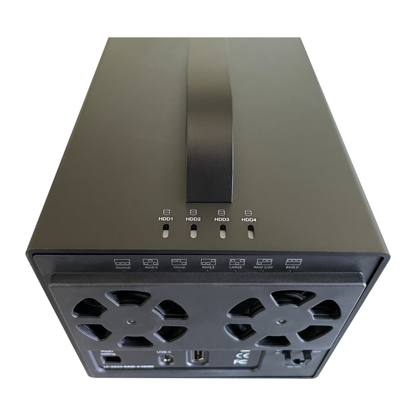 LC-Power LC-35U3-RAID-4-HDMI – 4-Bay Desktop HDD-Gehäuse – USB 3,2 Gen 1, für 3,5" HDD, SATA III