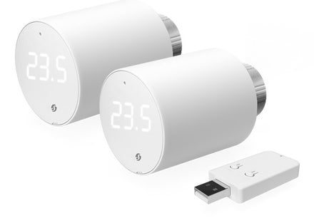 Shelly Heizkörperthermostat – Bluetooth, WLAN – für Heizkörperventile M30×1,5 mm – 3er-Set