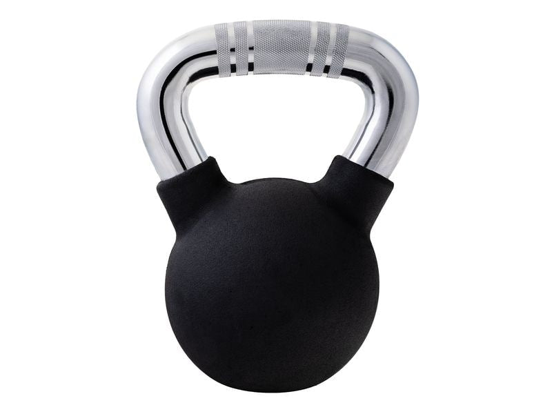 KOOR Kettlebell F02630 – 6 kg, 13 × 13 × 20,5 cm – Vinyl, schwarz