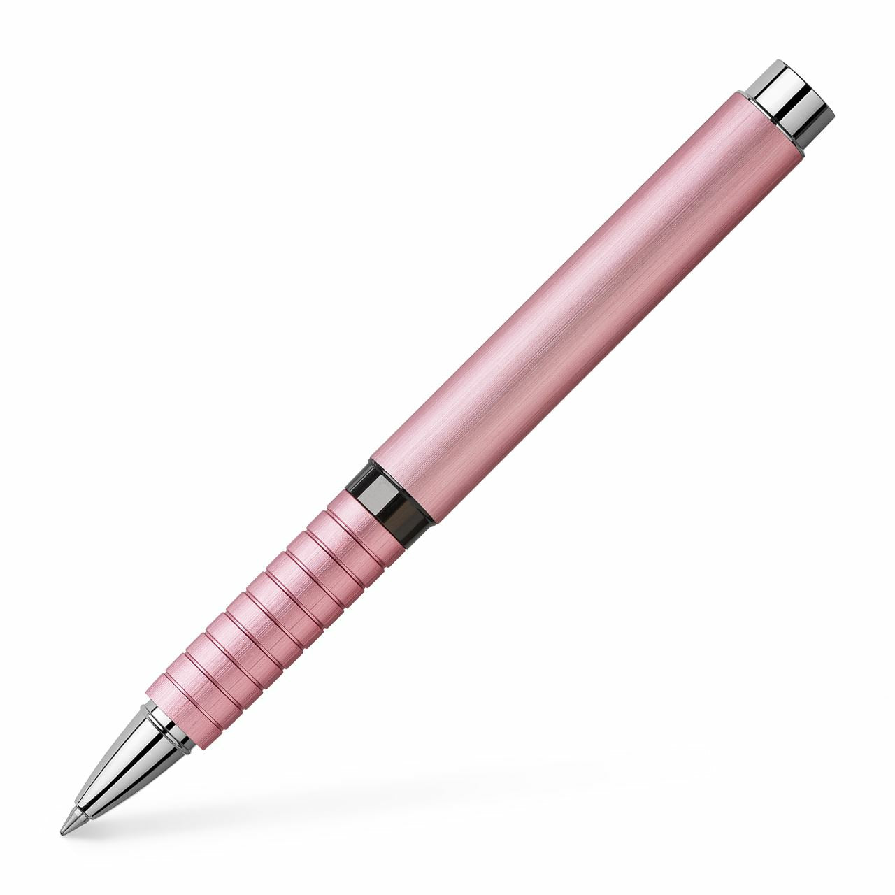 Faber-Castell Essentio – Tintenroller, Schwarz, mit Kappe, Aluminium (Lackiert), Rosa