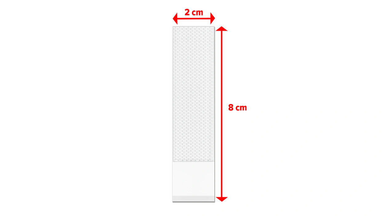 TESA Montagepad – 20 × 80 mm, weiss, bis 5,4 kg, 8 Stk.