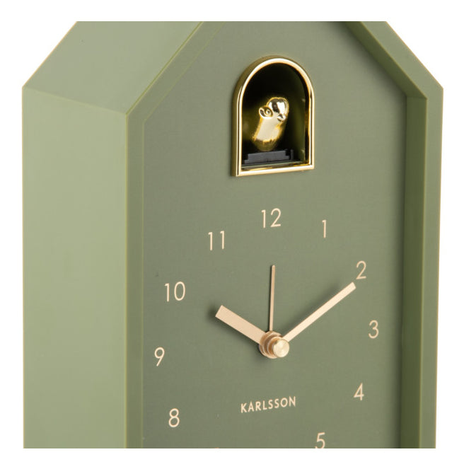 Karlsson Moderne Kuckucksuhr – 21,5 × 41 × 8,5 cm, rosa, Kunststoff
