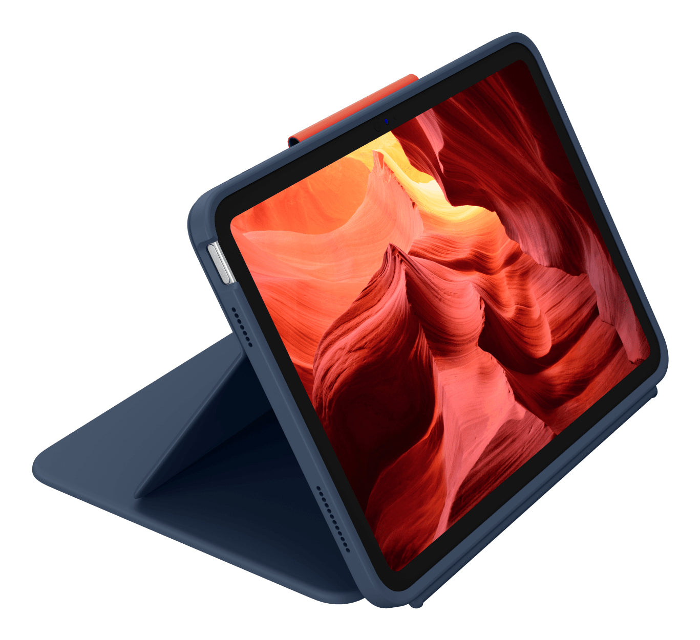 Logitech Rugged Combo 4 Touch – Tastatur mit Touchpad, Blau – für iPad (10. Generation)