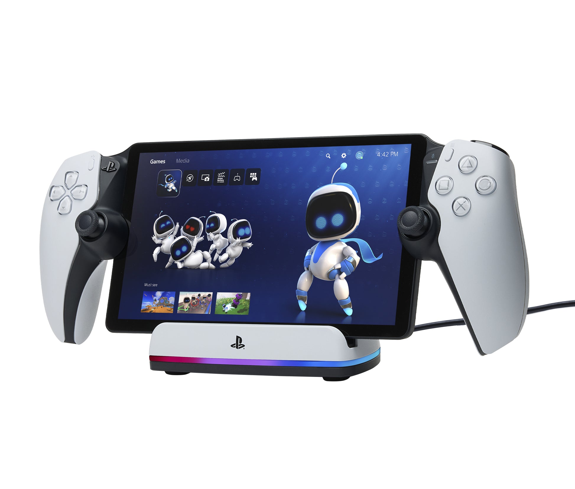 PowerA PSPW0358-01 Ladestation PS Portal – USB-C-Kabel 1,5 m, magnetischer Adapter – für PlayStation Portal