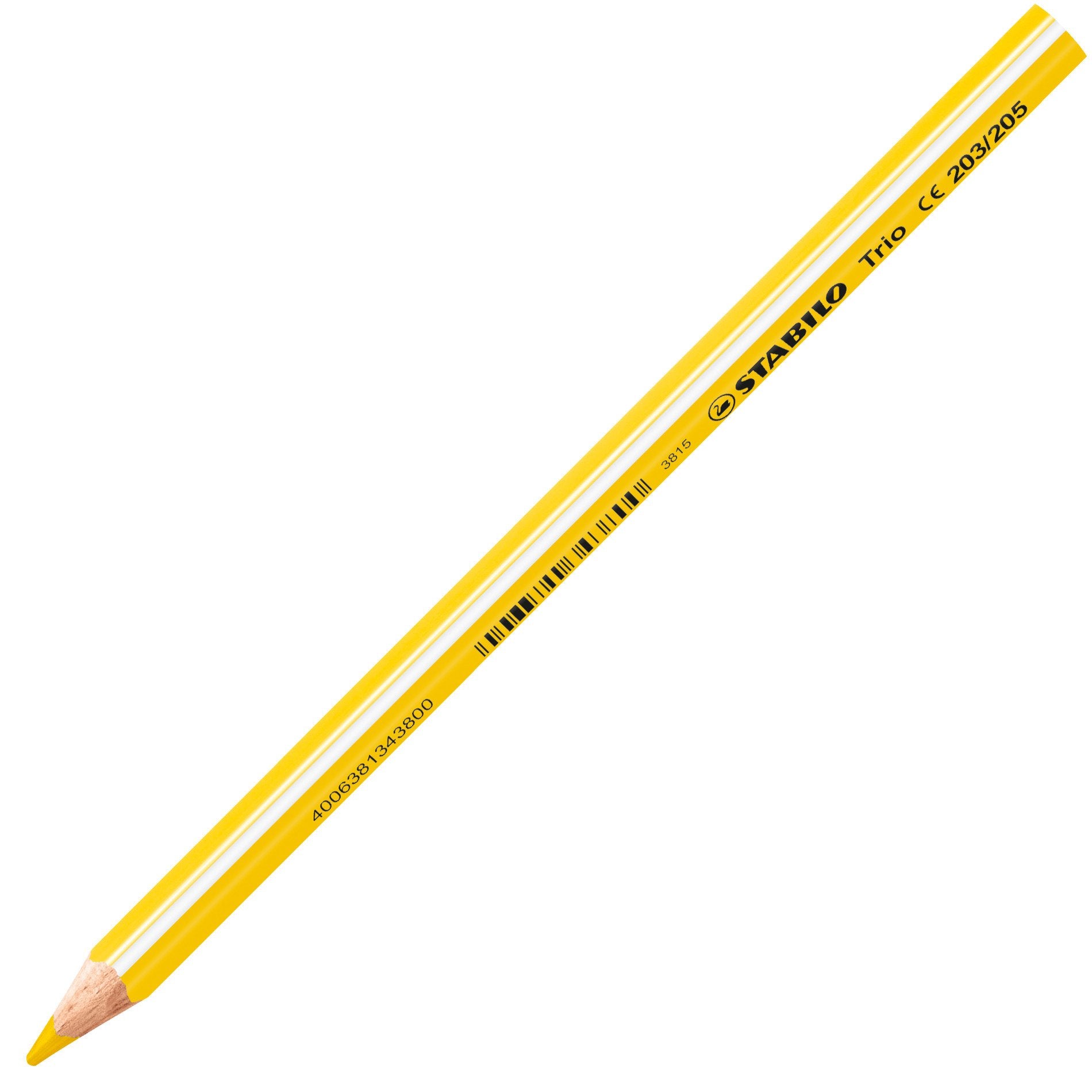 STABILO Buntstifte Trio – Jumbo, Dreikant, Minen-Ø 4,2 mm, Einzelstift Gelb