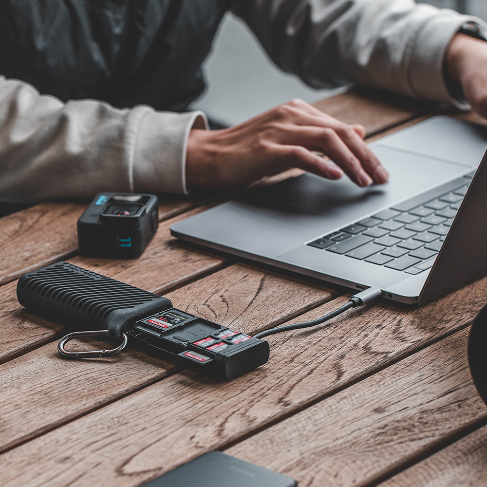PGYTECH P-GM-163 Kartenleser – SD, microSD – USB-C 3.2 Gen 1 – für Kameras, Smartphones, Drohnen und mehr