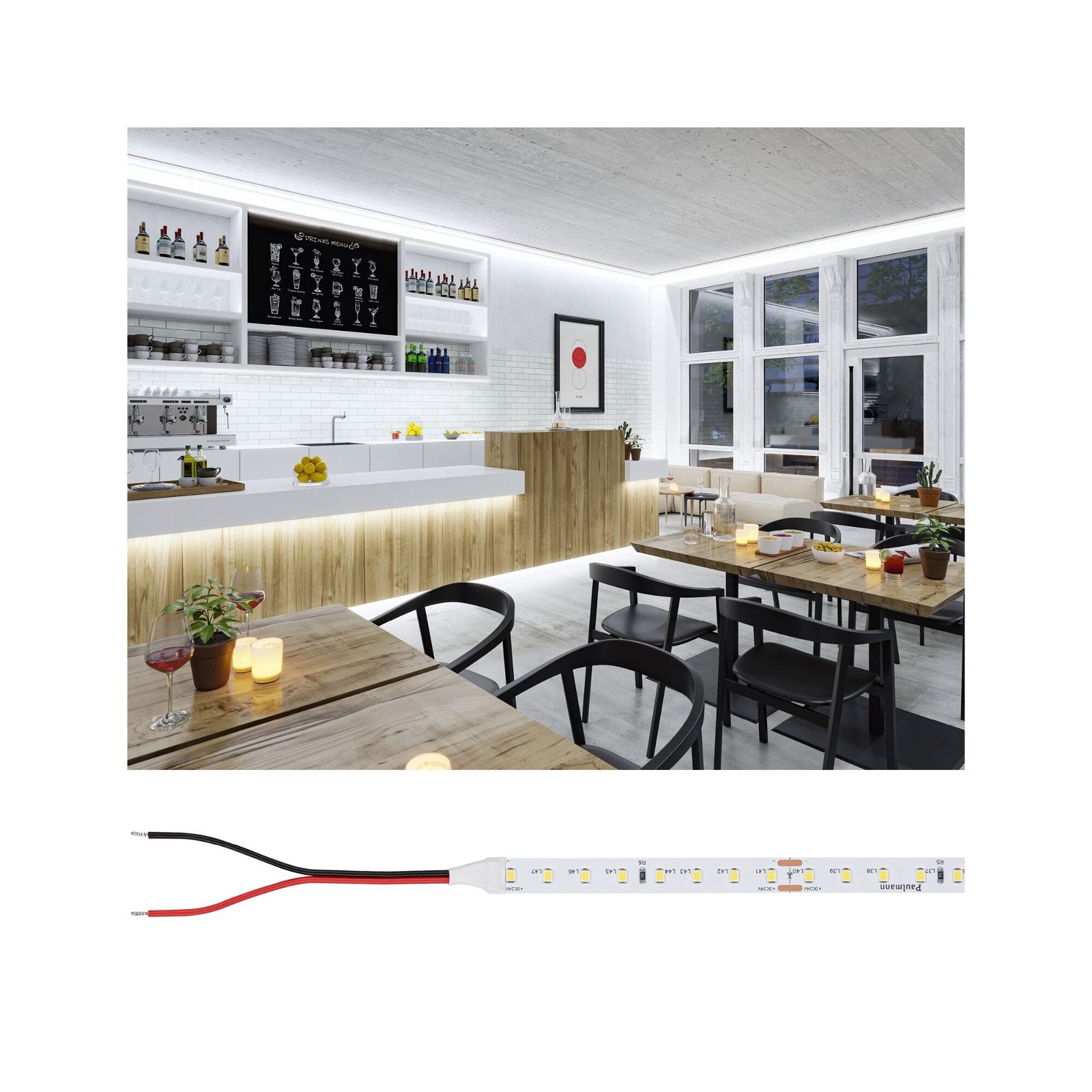 Paulmann LED-Strip 5 m – Neutralweiss, 3750 lm, 23 W – IP20 – Weiss, Kunststoff – 76018