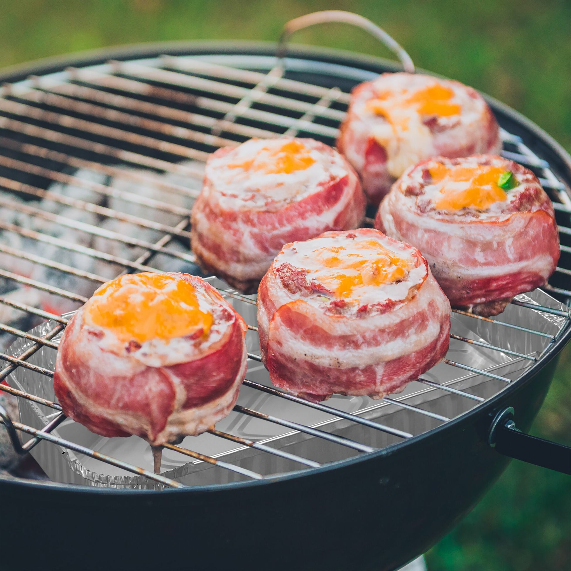 Relaxdays Grillschale, Aluminium, rechteckig – 310 × 210 × 45 mm, Silber – 50 Stk.
