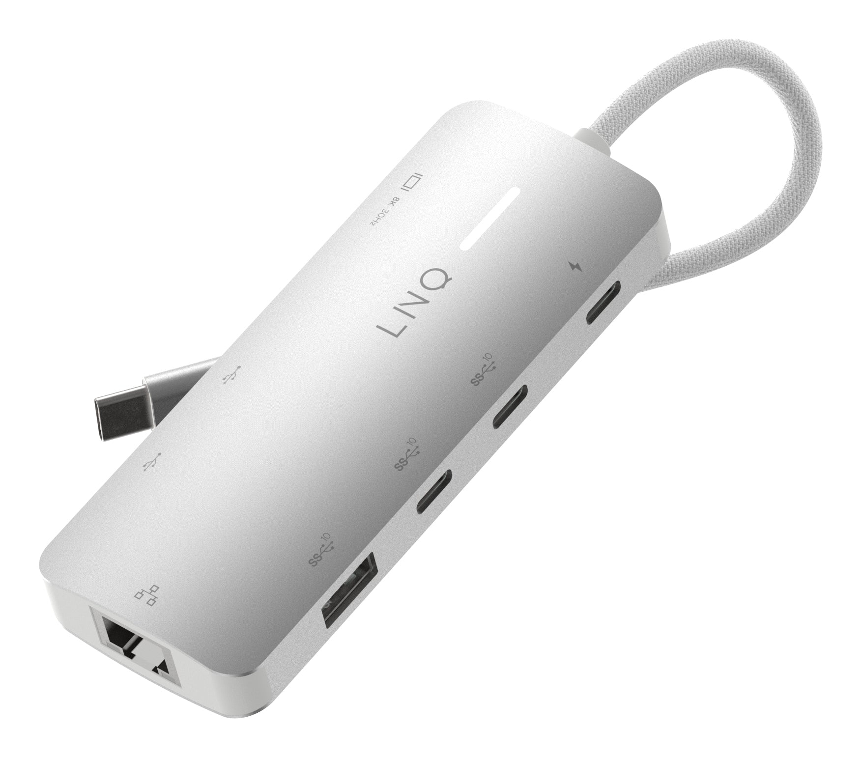 LINQ ProConnect 8in1 Dockingstation – USB-C, 1× HDMI, 3× USB-A, 3× USB-C, 140 W PD, 2,5GbE, für Windows/Mac