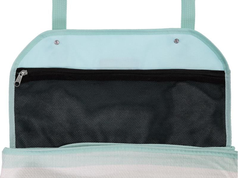 KOOR Wohndecke – Polyester, Mint, Weiss, Streifen – 200 × 300 cm
