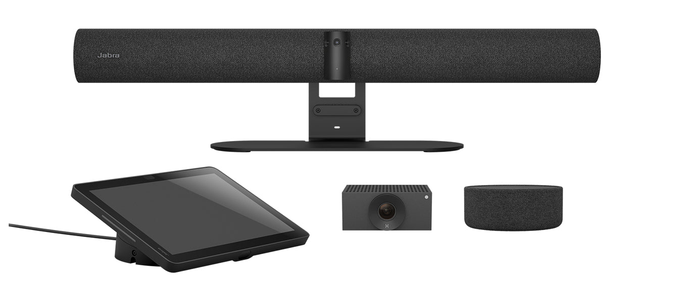 Jabra Panacast Room Kit – 4K Ultra HD Videokonferenzsystem, mit Cam L1 & Speakermic, Schwarz