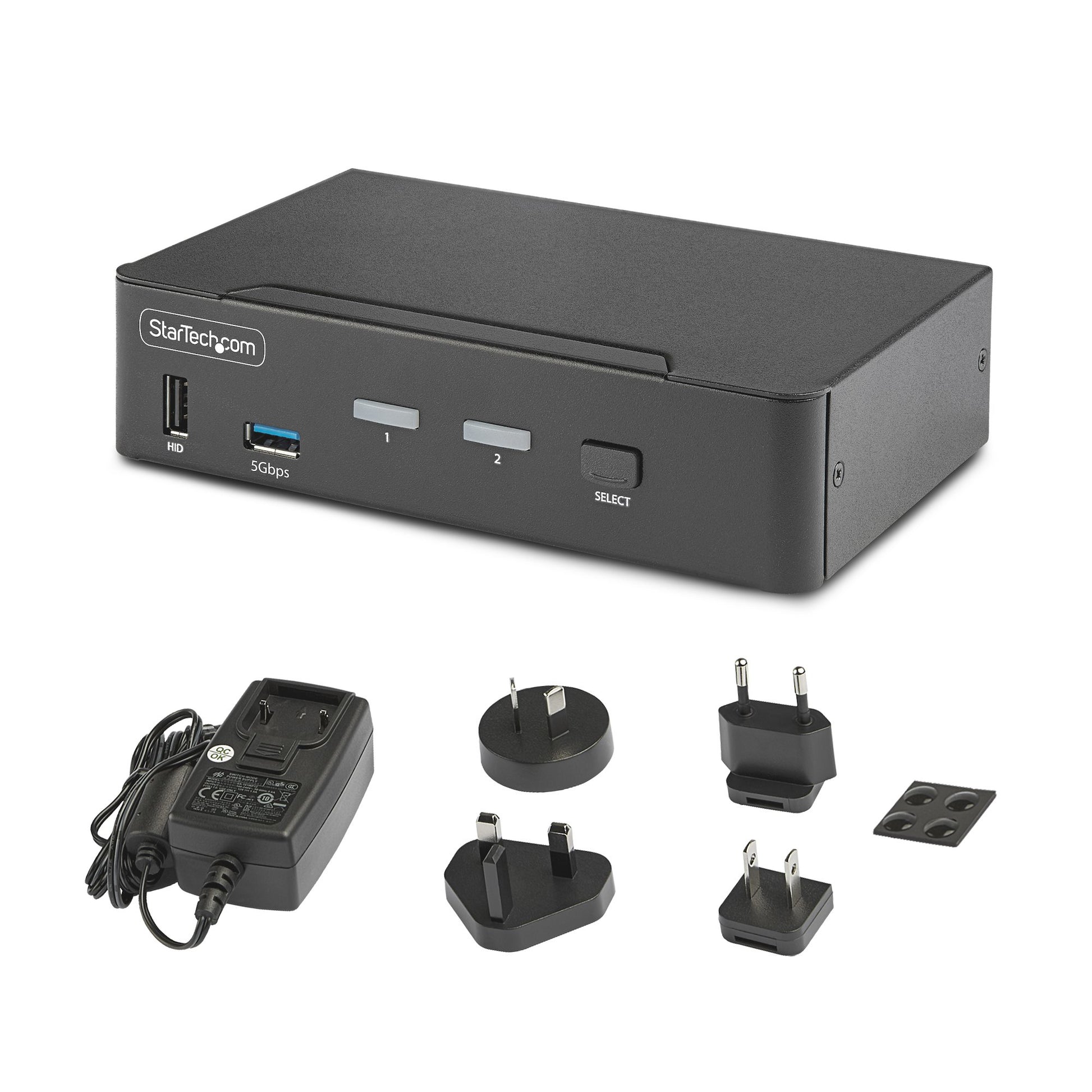 StarTech.com D86A2 – 2-Port DP KVM-Switch – 7680 × 4320/60 Hz, USB 3.0-Hub, Audio