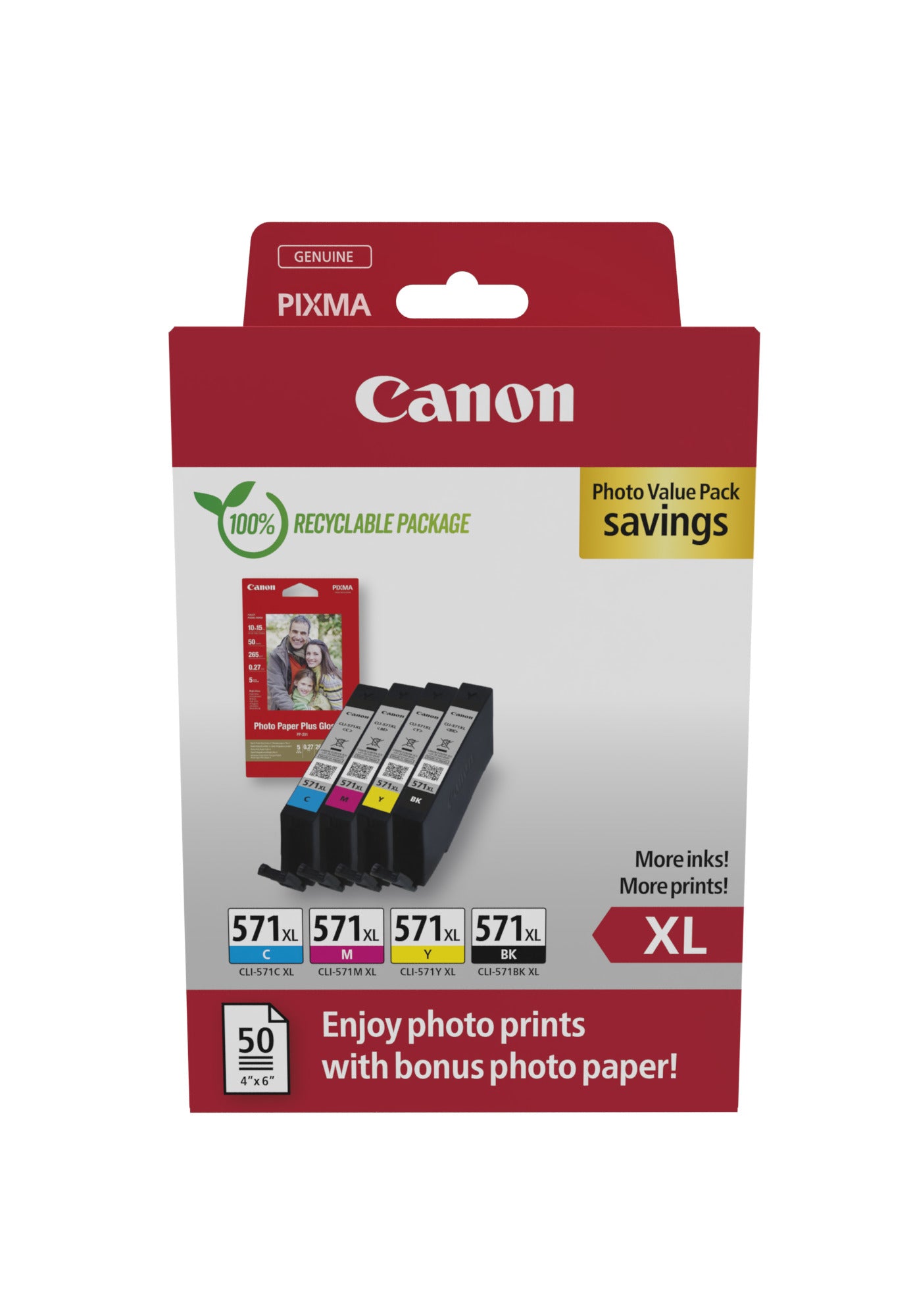 Canon CLI-571XL Photo Value Pack – Original Tintenpatronen