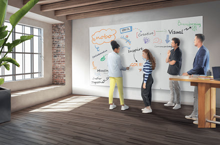 Nobo Whiteboard – 120 × 90 cm, lackierter Stahl, magnetisch, Wandmontage