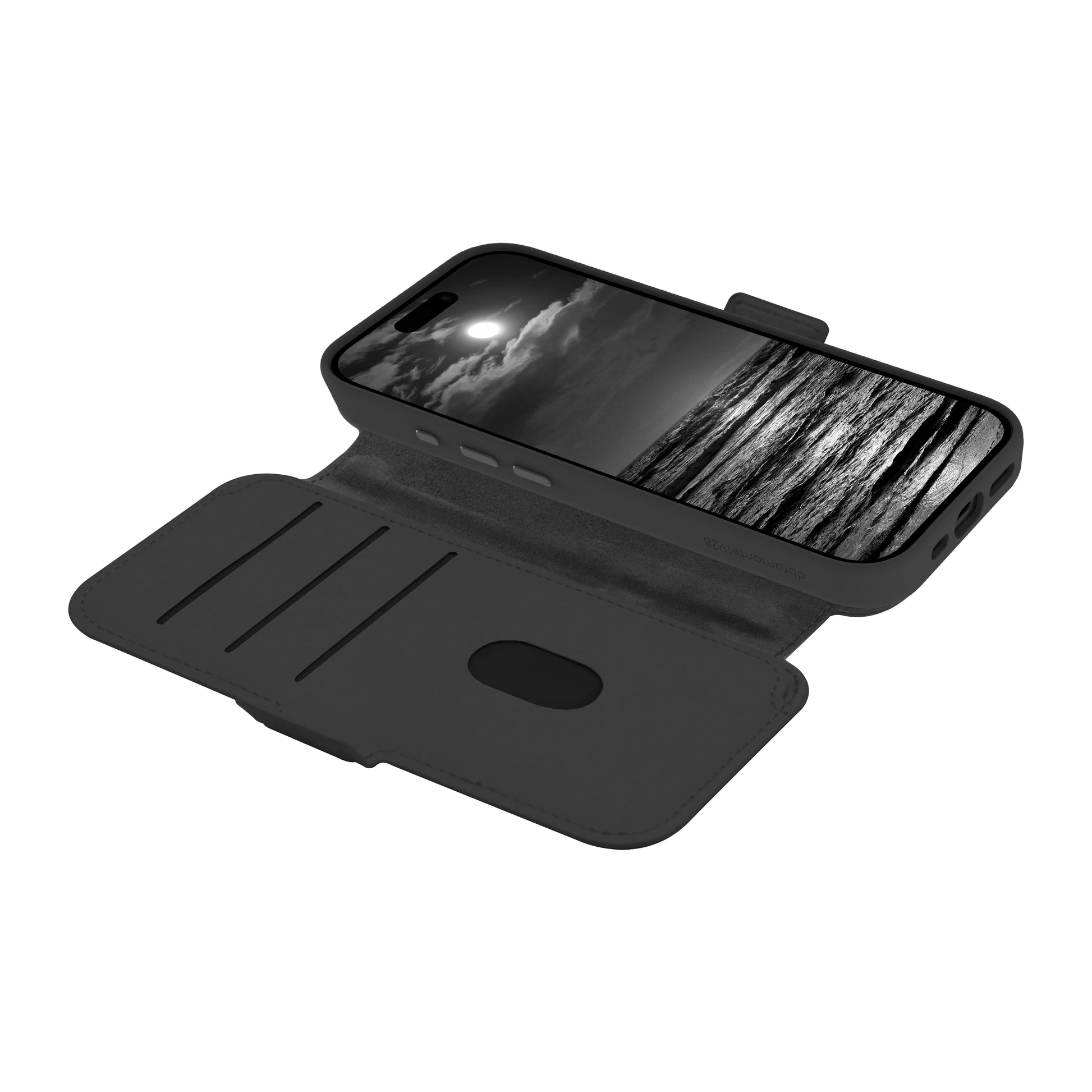 dbramante1928 Lynge MS ICON Wallethülle – für Apple iPhone 17, MagSafe, 3 Kartenfächer, Kunststoff, Schwarz