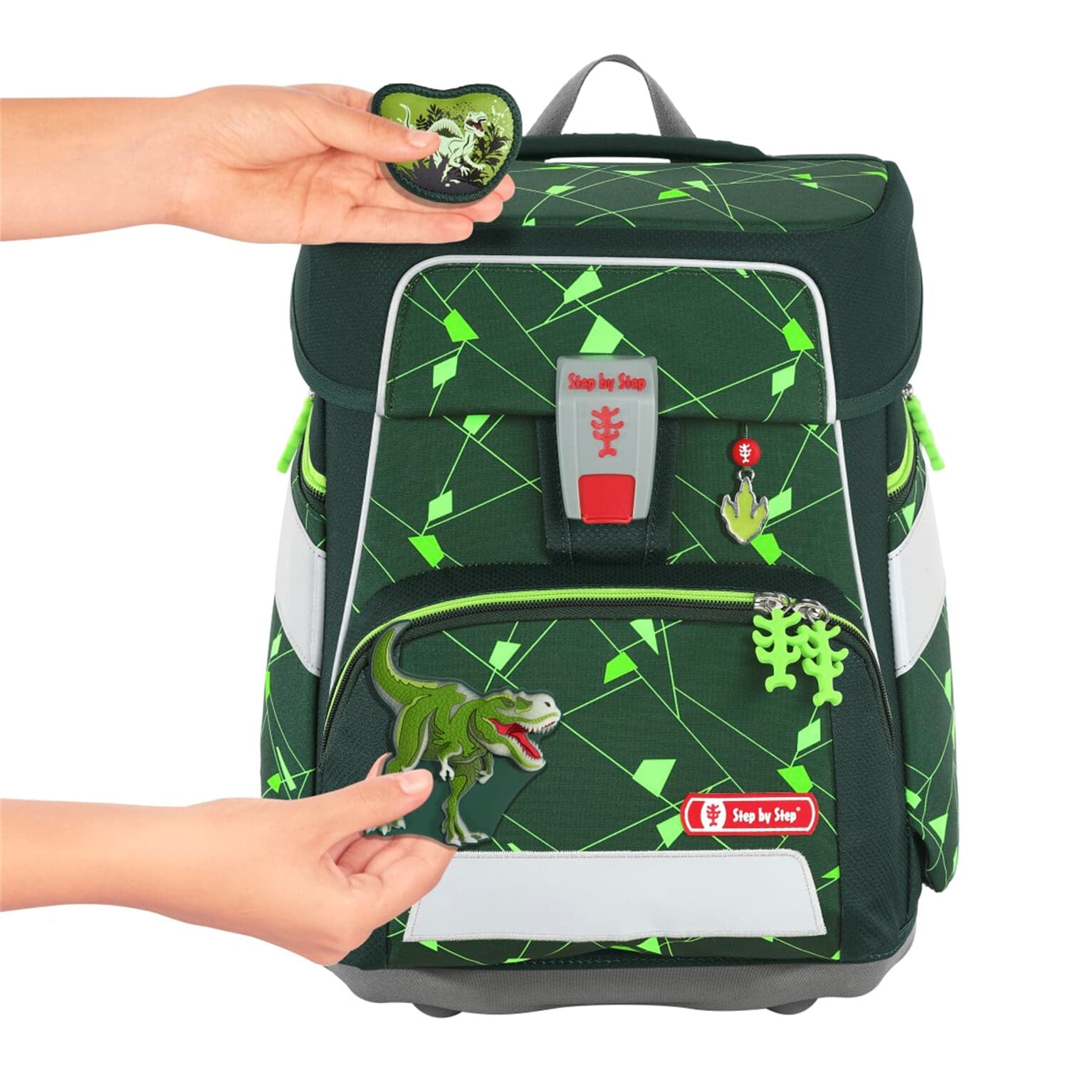 Step by Step Schulrucksack-Set Shine – 5-teilig – Dino Night Tyro