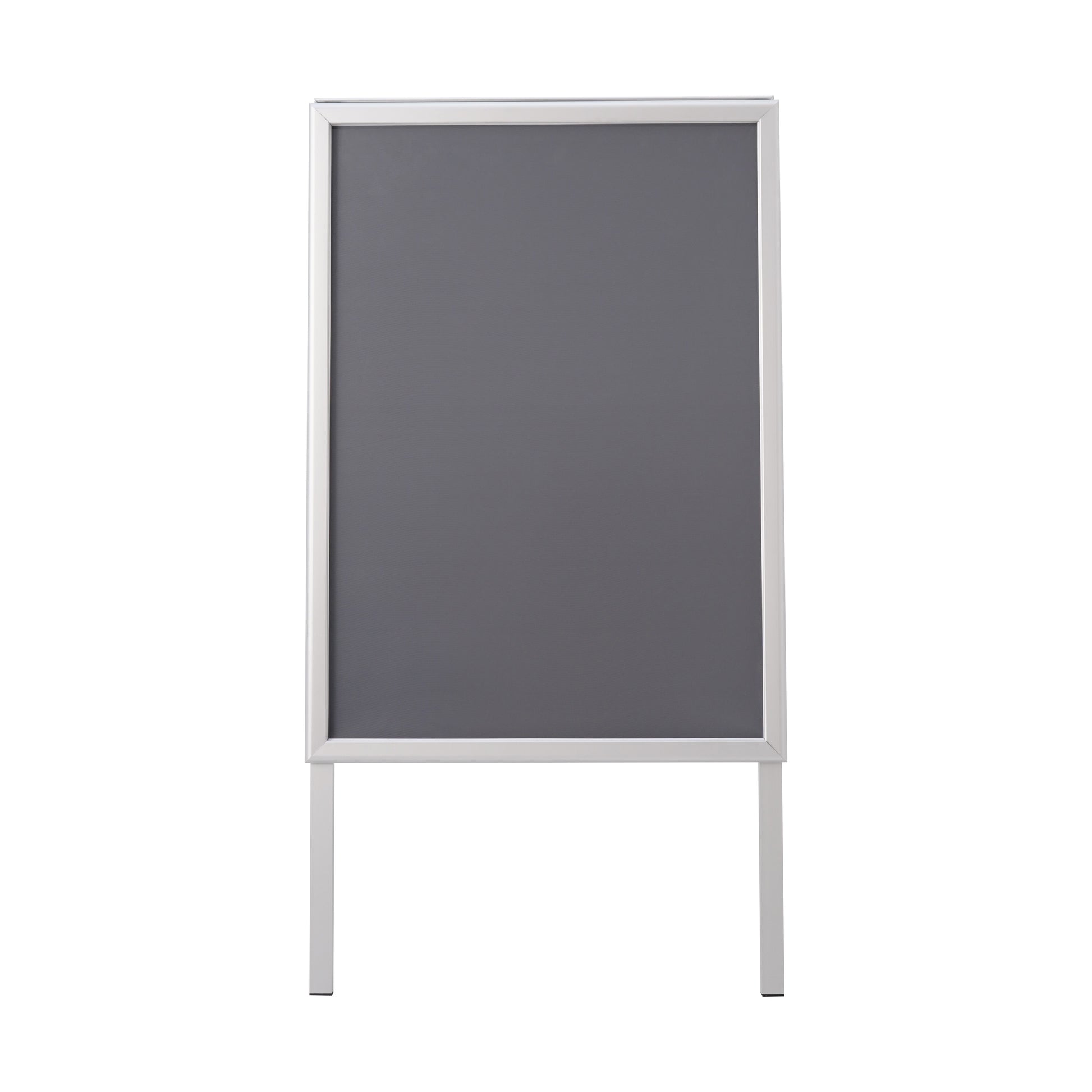 Europel Plakatständer CLASSIC – für B1 hoch, silber, Aluminium, 770 × 100 × 1220 mm