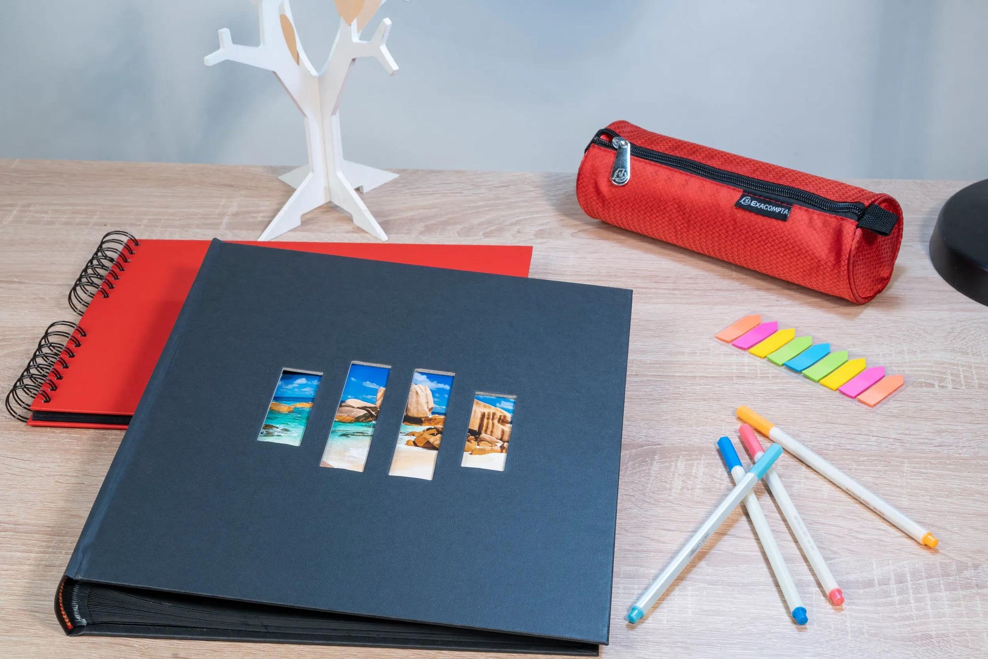 Exacompta Milano – Fotobuch, gebunden, 60 Seiten, schwarz, 29 × 32 cm, Karton, 250 g/m²