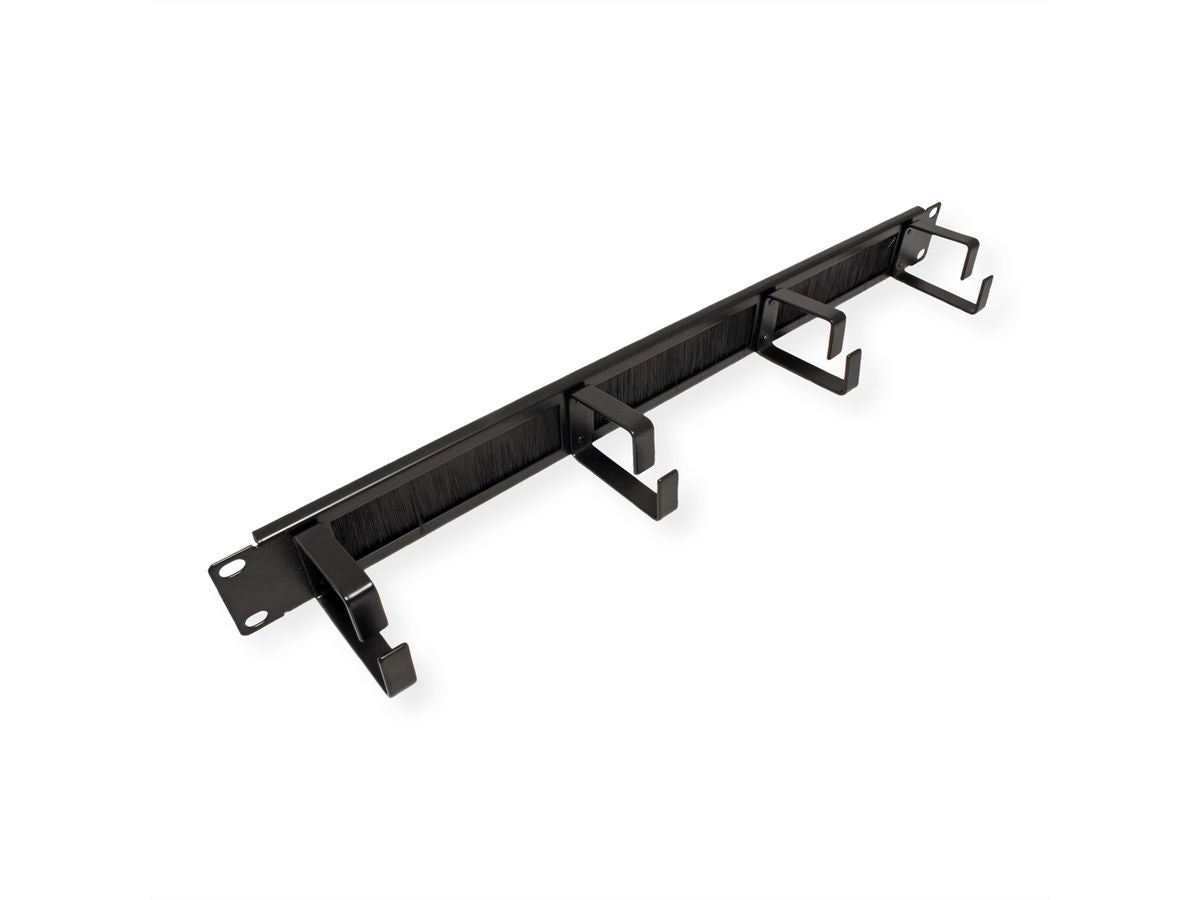 ROLINE 19"-Kabelführung – 19" Rack, 1U, 4× Ösen (Typ G), Schwarz
