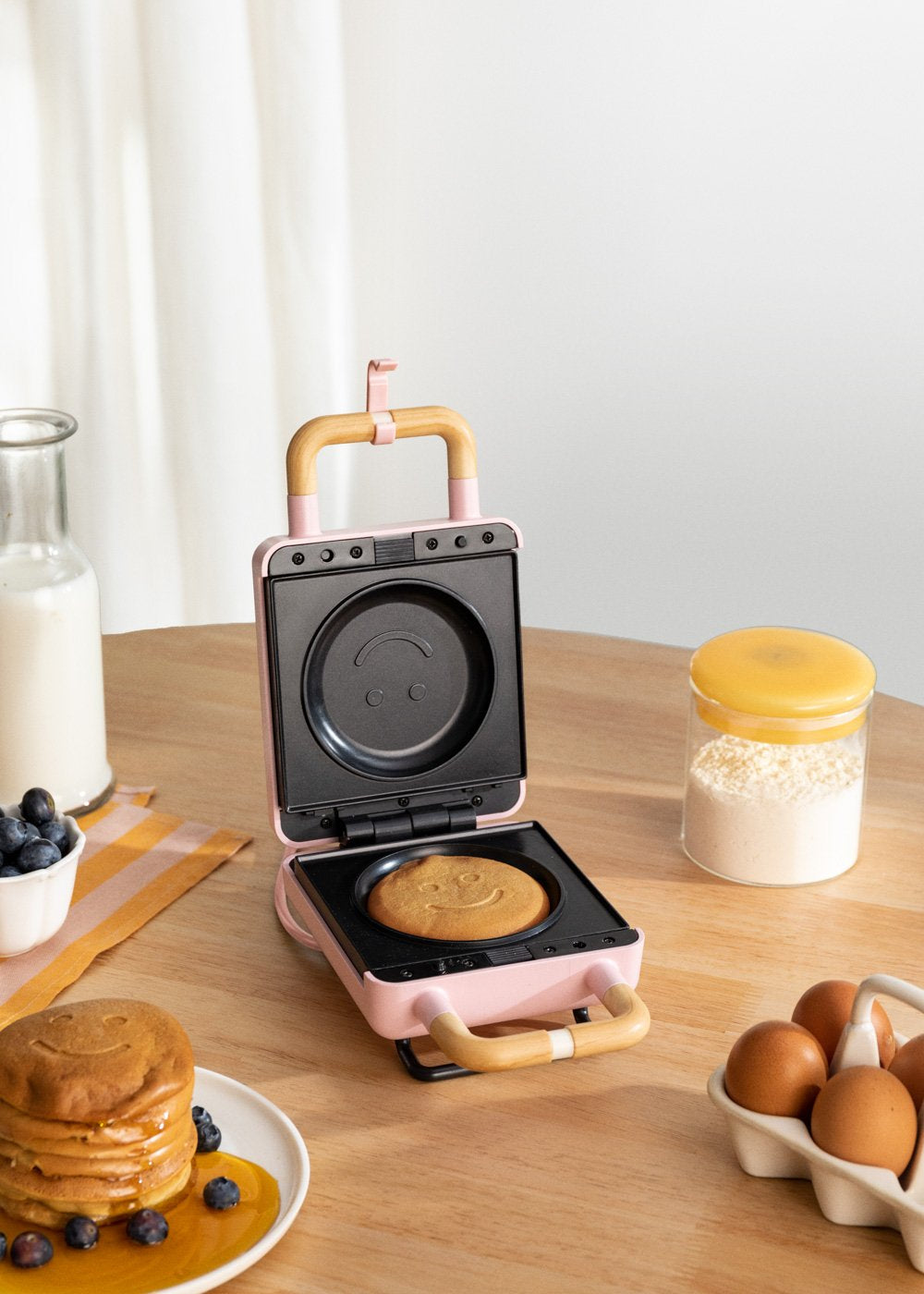 CREATE Ersatzteller Stone 2in1 Smile – rund, für Waffeleisen 2in1 Compact, 2 Stk.