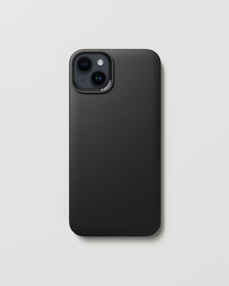 Nudient Backcover – für Apple iPhone 14 Plus, MagSafe, Mikrofaser+Kunststoff, Ink Black
