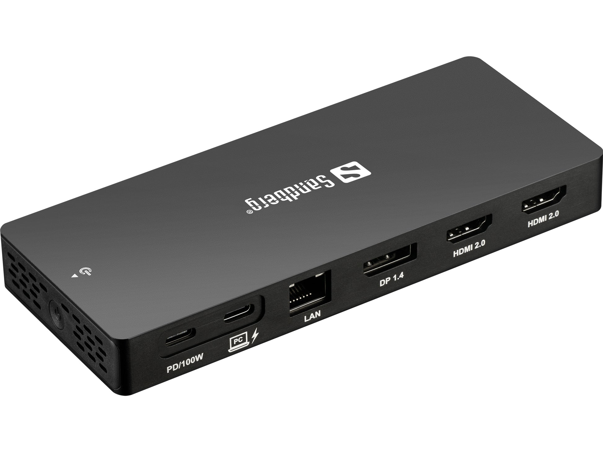 Sandberg 136-61 Dockingstation – USB-C, 1× DP, 2× HDMI, 3× USB-A, 1× USB-C, 100 W PD, GbE