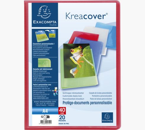 Exacompta Sichtbuch A4, 20 Hüllen, PP, assortiert – 20 Stück