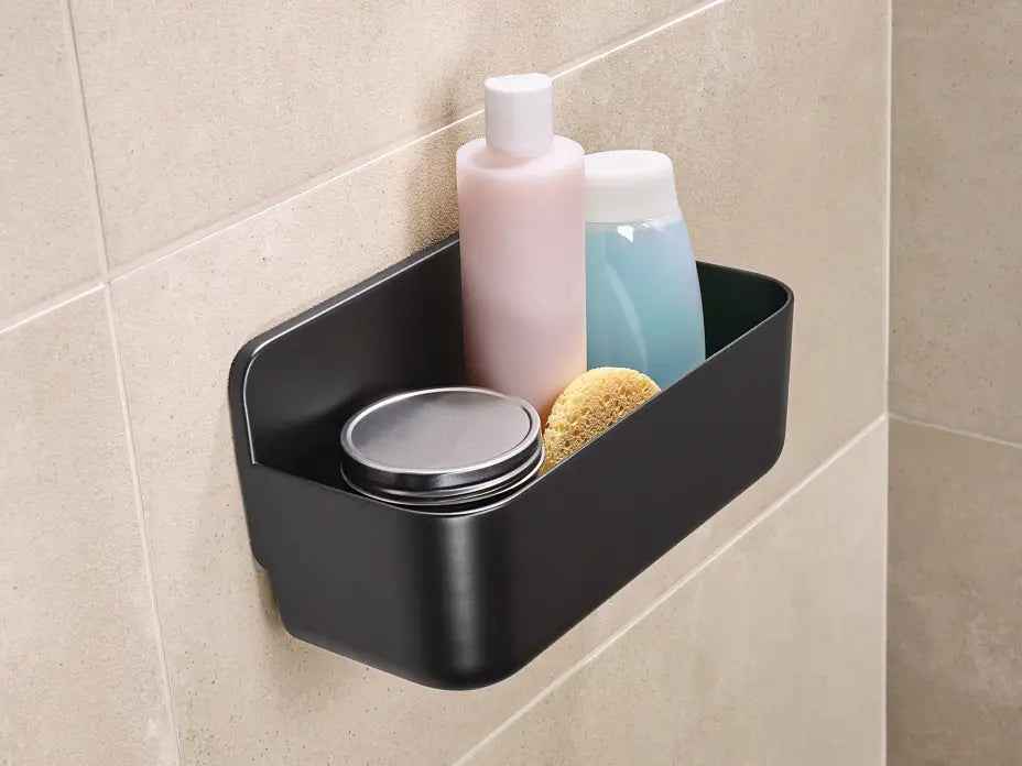 TESA Seifenhalter LAVAA – ABS, Wandmontiert, 20×11×13 cm, Schwarz