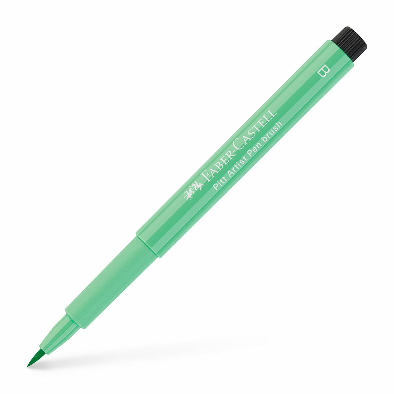 Faber-Castell Pitt Artist Pen – Pinselstift, 2,5 mm, pigmentiert, wasserfest, helles Phthalogrün