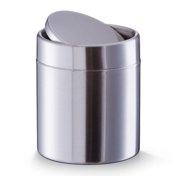 Zeller Present Tischabfalleimer – 1,5 l – Edelstahl, rund