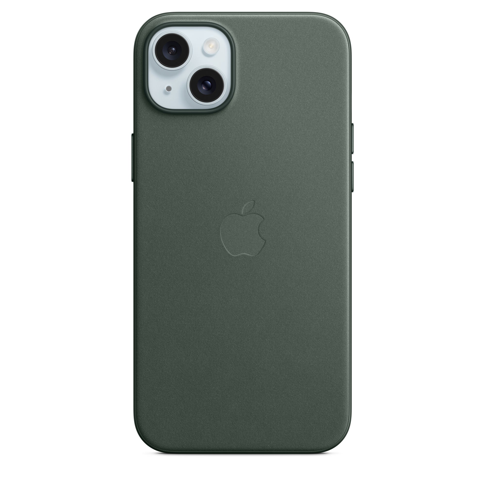 Apple Backcover – für iPhone 15 Plus – grün – Feingewebe, MagSafe-kompatibel