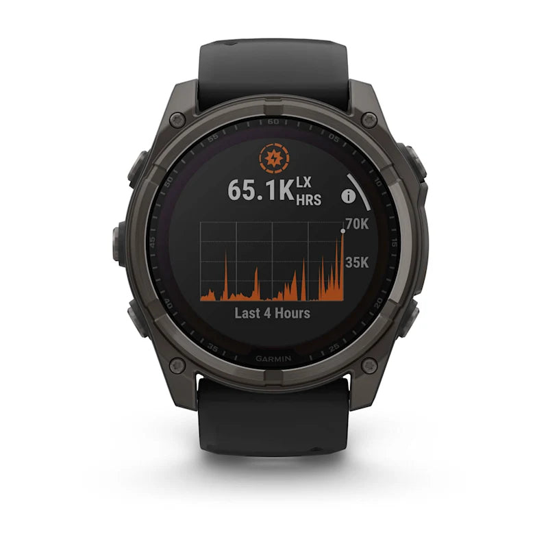 Garmin Fenix 8 Solar – GPS-Smartwatch – 51 mm, 1,4", GPS, WLAN, Saphirglas, 100 m, Schwarz, Sportarmband