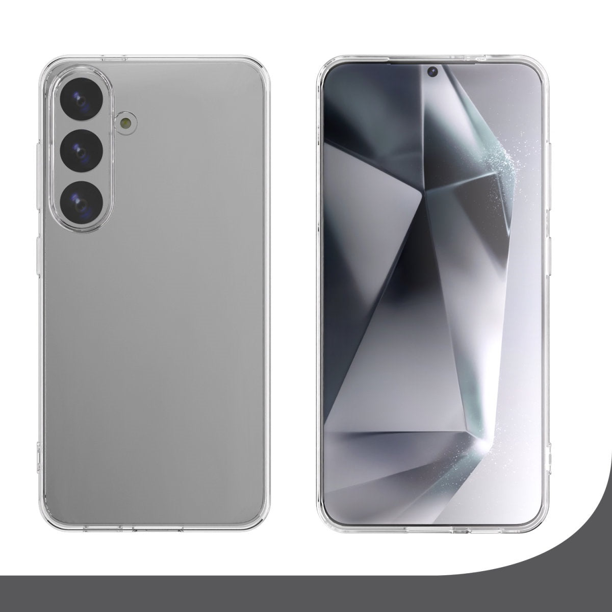 4smarts 360 Schutz Set – Backcover – für Samsung Galaxy S25, Transparent, Reinigungsset, Tragetasche
