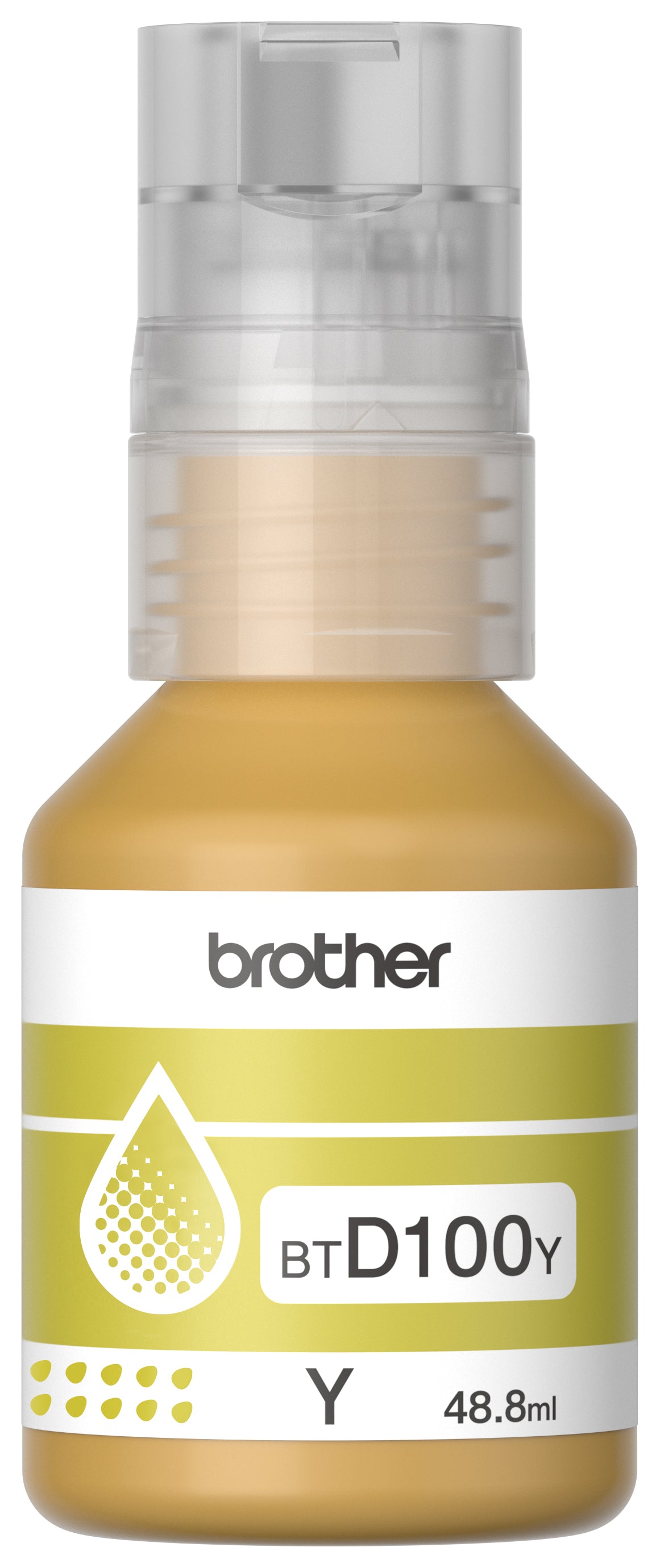 Brother BTD100Y Gelbe Tintenpatrone (Original) – 5'000 Seiten – für Brother MFC-T930DW, DCP-T830DW/T730DW …